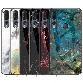 

30pcs/lot Glossy Marble Stone Tempered Glass Hard Case For Lenovo Z5S