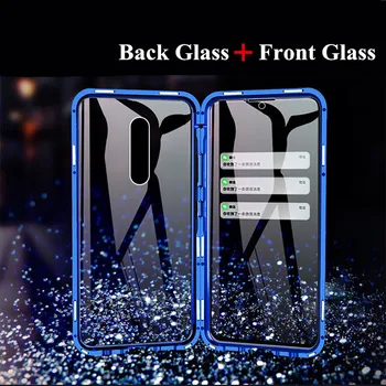 

Magnetic Metal Case For redmi k20 pro Redmi Note 7 Pro Mi 9 se Cover Double-Sided Glass Full Body Cases redmi k 20 pro Mi 9T K20