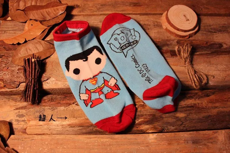 Kids Cotton Socks Hot Women Men Avengers Marvel Cartoon Batman Superman Fashion Socks Novelty Funny Casual Spring Summer Socks - Цвет: L06