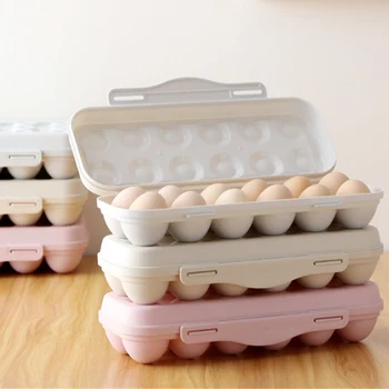 

2Pcs 18 Grids Egg Storage Box Portable Anti-Collision Egg Storage Box Refrigerator Shatterproof Egg Box Refrigerator Organizer