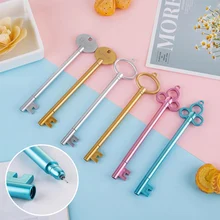 

New 10 Pcs Creative Candy Color Key Pen Gel Neutral Pen Black 0.38mm Student Neutral Pens for Writing Wholesale Factory