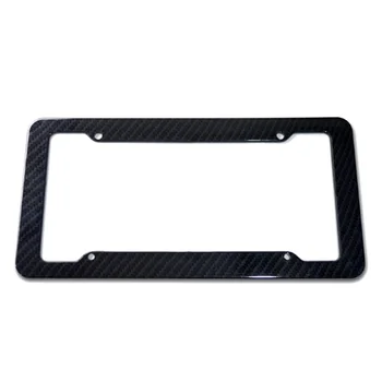 

Black Carbon Bracket w/ Screws,Universal American License Plate Frame Auto AccessoryFiber Number Plate TAG Cover for Front Rear