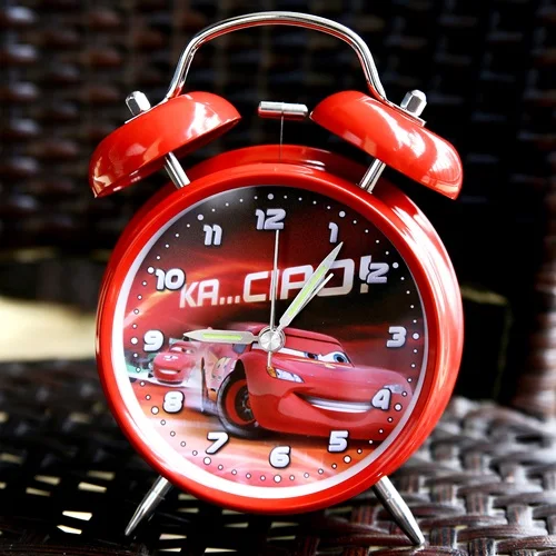 Disney Cartoon Alarm Clock Car Mobilisation Lightning King McQueen Cute