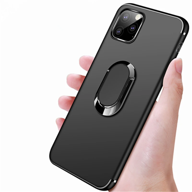 Умный Мягкий чехол из ТПУ с кольцом-держателем для Iphone 11 Pro Max Iphone11 Xs Xr X 6 6s 7 8 Plus