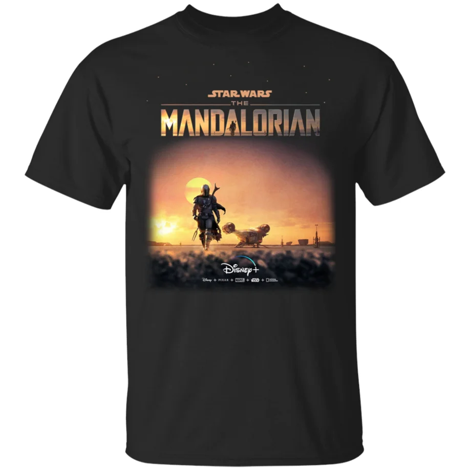 Новинка Звездные войны мандалорский сериал 2019 футболка черный-темно-синий для