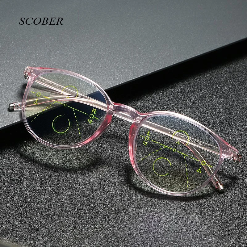 Тканевые прогрессивные многофокусные очки для чтения, мужские многофокальные очки, женские анти-синие дальнозоркие очки