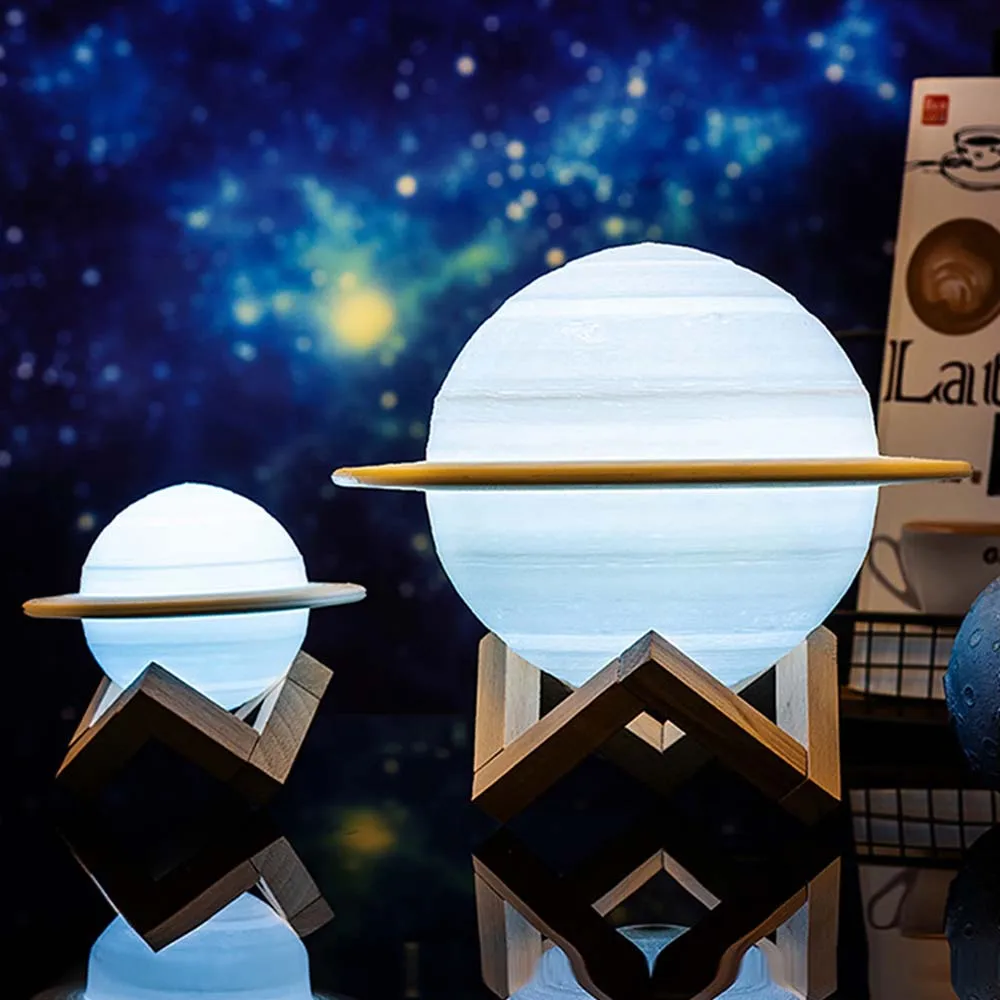 New 3D Printing Saturn Lamp Personality Smart Home Night Light Led Light Creative Moonlight Bedside Lamp Birthday Gifts Lamp 7