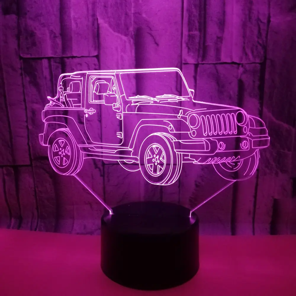 Светодиодная автомобильная лампа с акриловой пластиной 7 цветов сенсорным