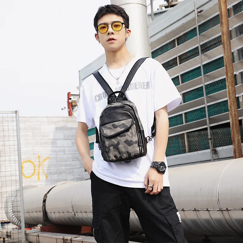 

New Korean style men's bag, Korean, Korean, Korean, Korean, Korean, fashionable, camouflage, small backpack.
