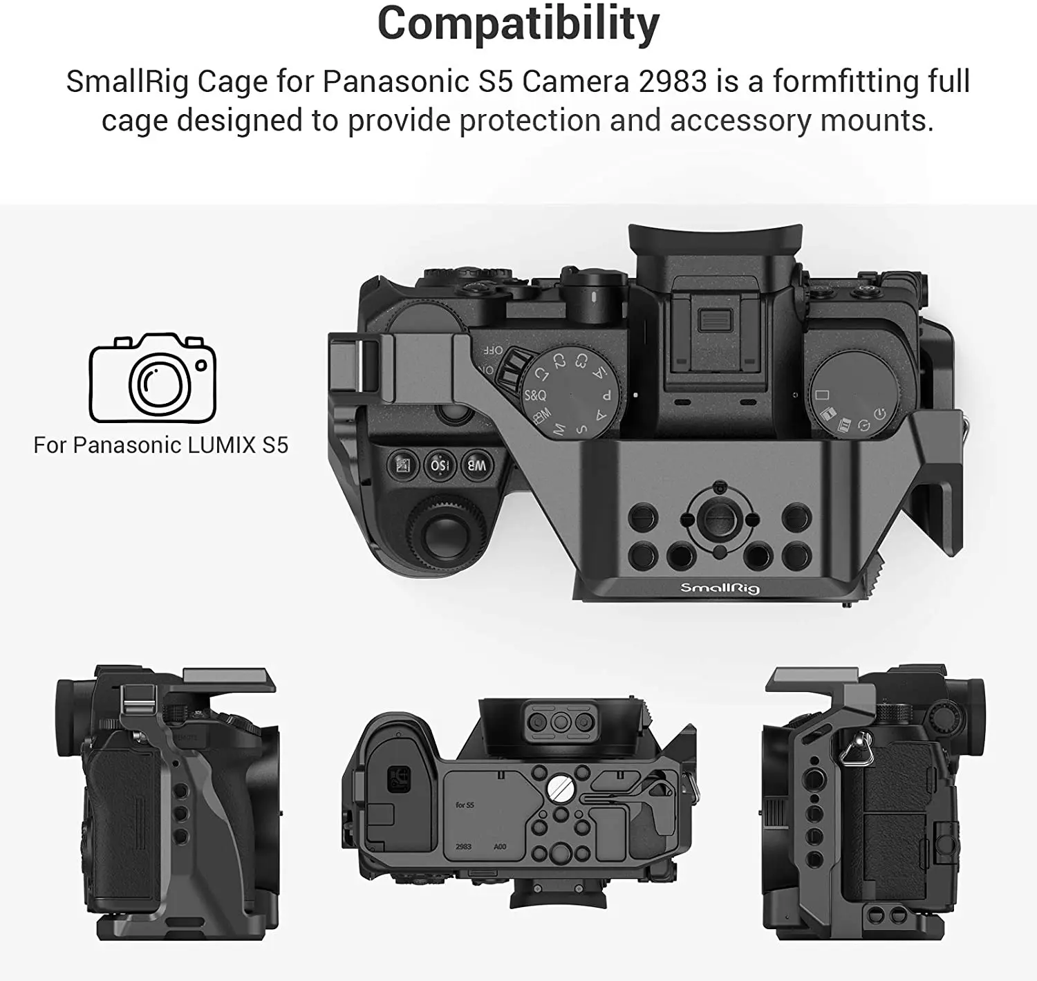 SmallRig S5 S5D Cage Kit for Panasonic LUMIX S5 S5D Camera