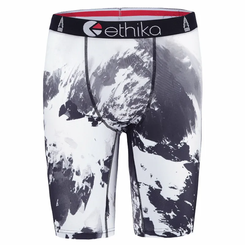 Аниме Длинные боксеры мужские спортивные Ethika Мужское нижнее белье боксеры джентльменские длинные ноги шорты быстросохнущие трусы мужские