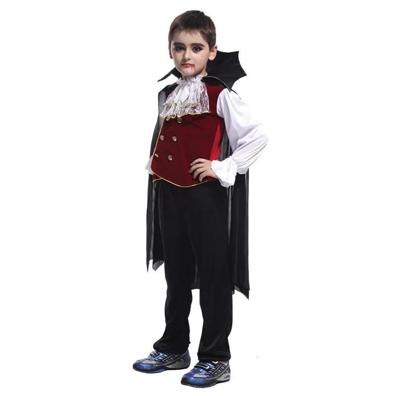 Mens Vampire Costume Adult Count Dracula Halloween Fancy Dress Cape Cane M - XXL - Foto 4