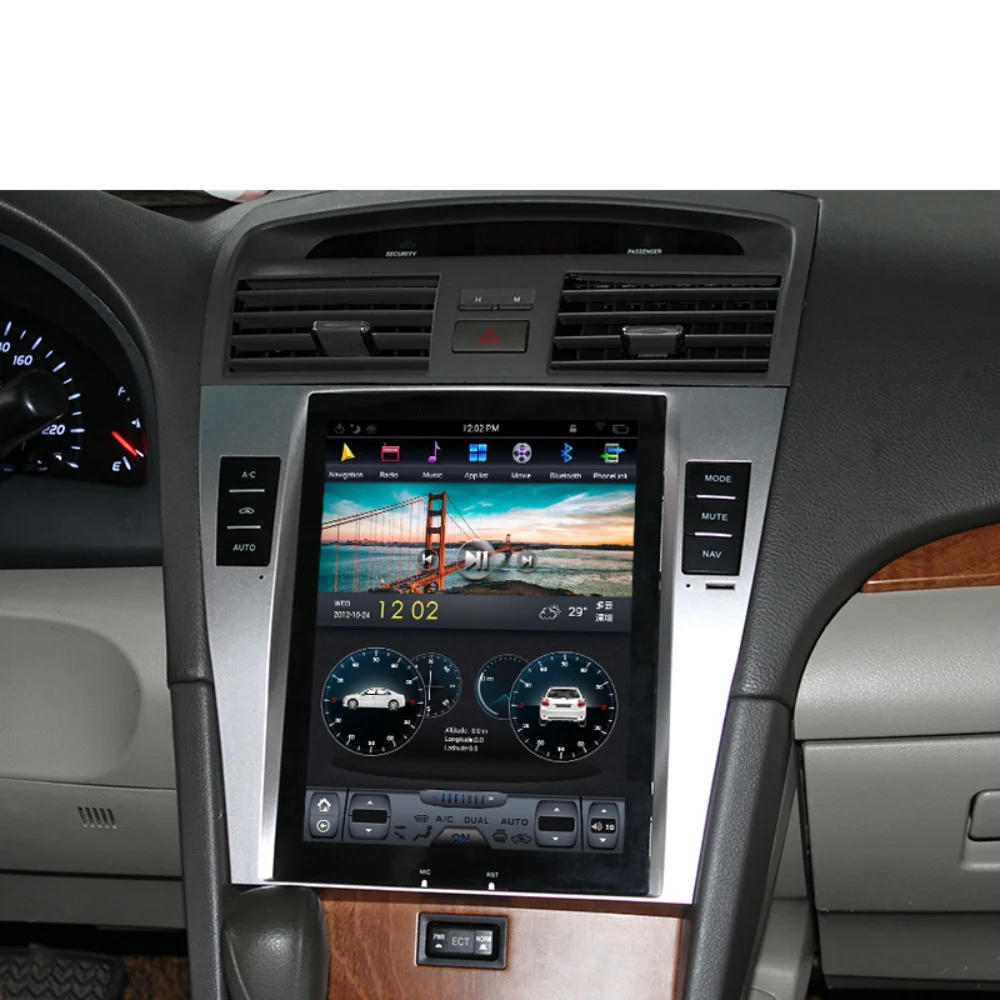 Sale Tesla style 12.1inch Android Car Radio GPS Navigation Stereo for Toyota Camry Aurion 2015 2016 2017 no Car DVD Player Multimedia 4