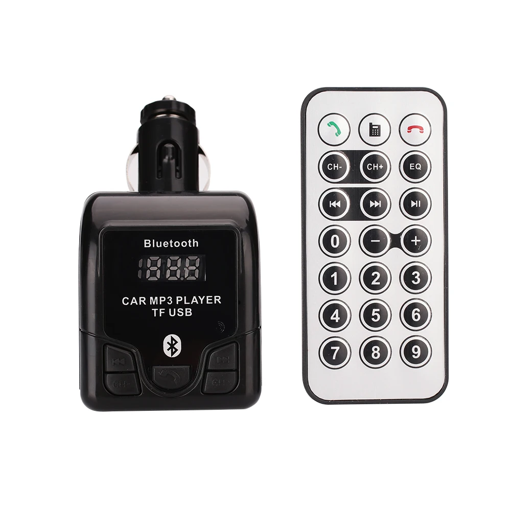 12V Bluetooth автомобильный набор, свободные руки, MP3 ЖК-дисплей цифровой Дисплей плеер Беспроводной радио адаптер