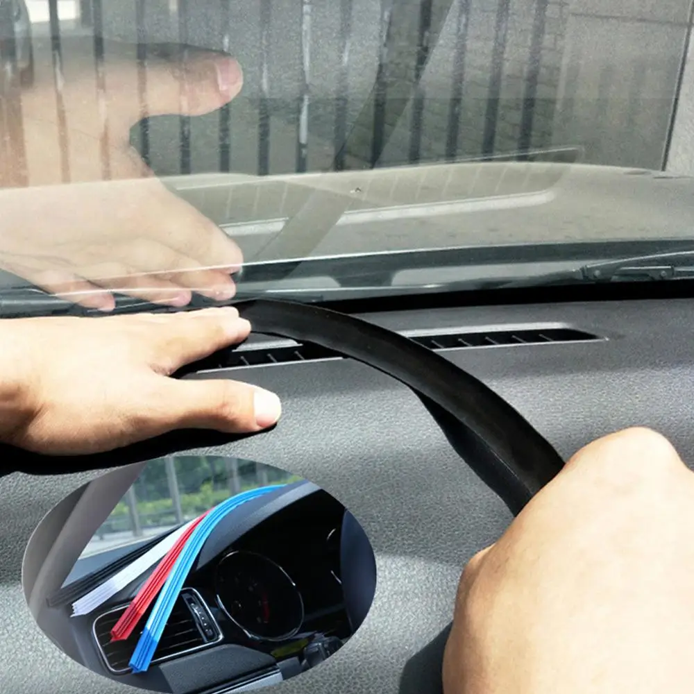 Автомобильная уплотнительная полоса звукоизоляция Автомобильная приборная панель уплотнение стильные полоски на авто лобовое стекло приборной панели уплотнительные полосы автомобильные аксессуары