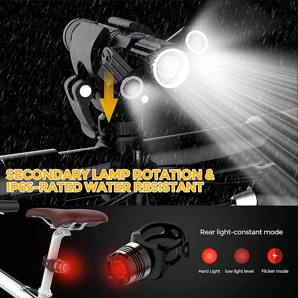 Discount USB charging bicycle light 4 lighting mode super bright LED three lamp flashlight high quality waterproof bike accessories 5 Discount USB charging bicycle light 4 lighting mode super bright LED three lamp flashlight high quality waterproof bike accessories 5