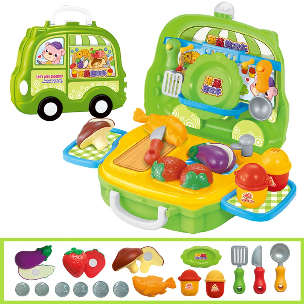 Портативный для чемоданов макияж еда грузовик кухонный набор ролевые игры Детская игрушка пищевой реквизит и другие аксессуары яркие цвета