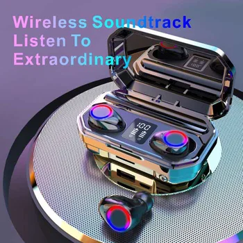 

TWS Bluetooth 5.0 Earphones 2000mAh Charging Box Wireless Headphone 9D Stereo Sports Waterproof Headsets With Microphone