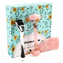 Дерма микроиглы нефритовый ролик и Дерма ролик для нефрита массажер для лица gua sha набор