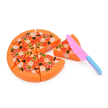 

Childrens 6Pcs Funny Simulation Pizza Slices Toppings Toy Baby Pretend Cooking Kitchen Food Toys Kids Cartoon Teaching Aid Model