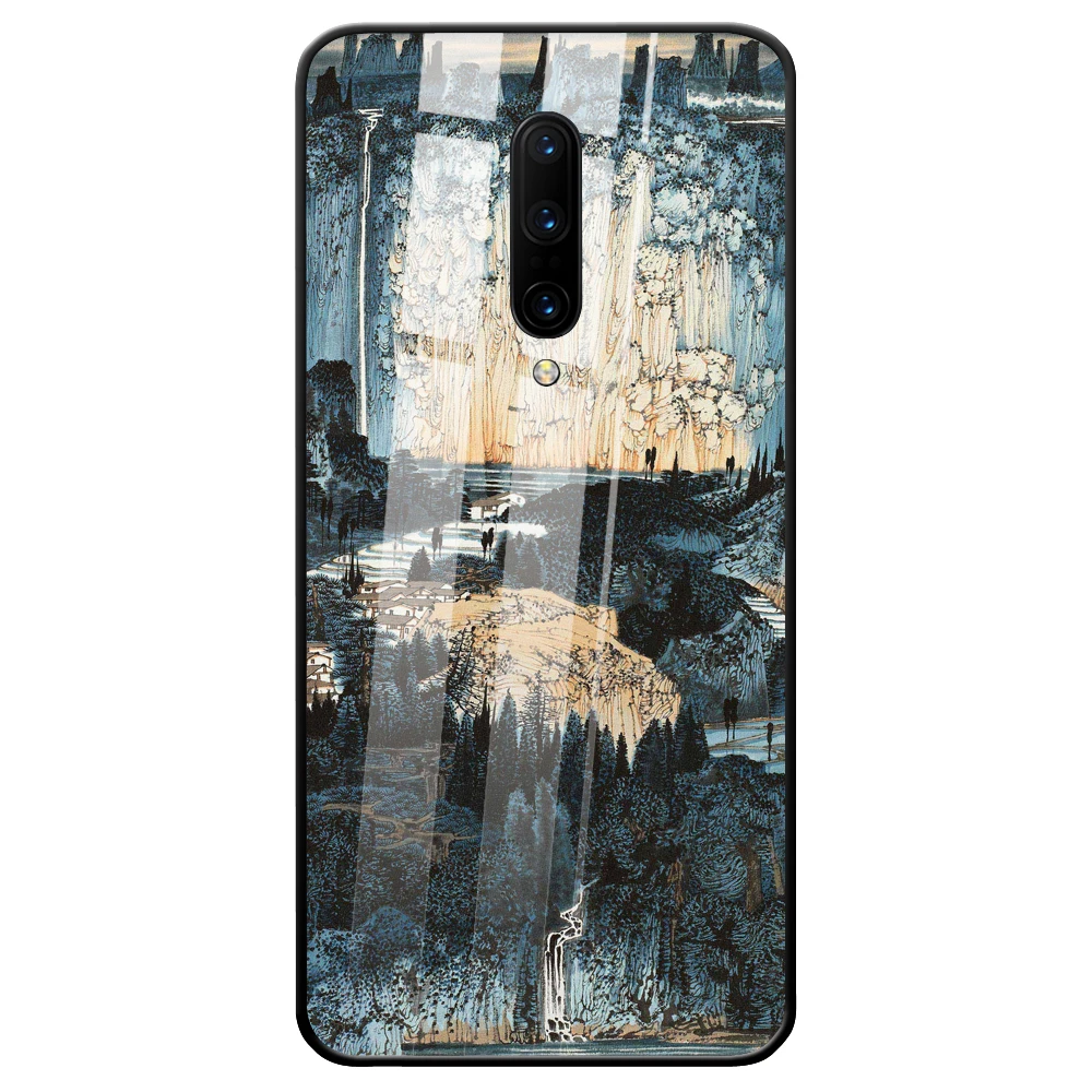 Phone Case For OnePlus 7 pro 6T 6 5T 5 TPU Cover with Printed Tempered Glass |