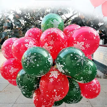 

New 12-inch Christmas Five-sided Full Flower Christmas Decoration Printing Santa Christmas Festival Decoration Party Supplies