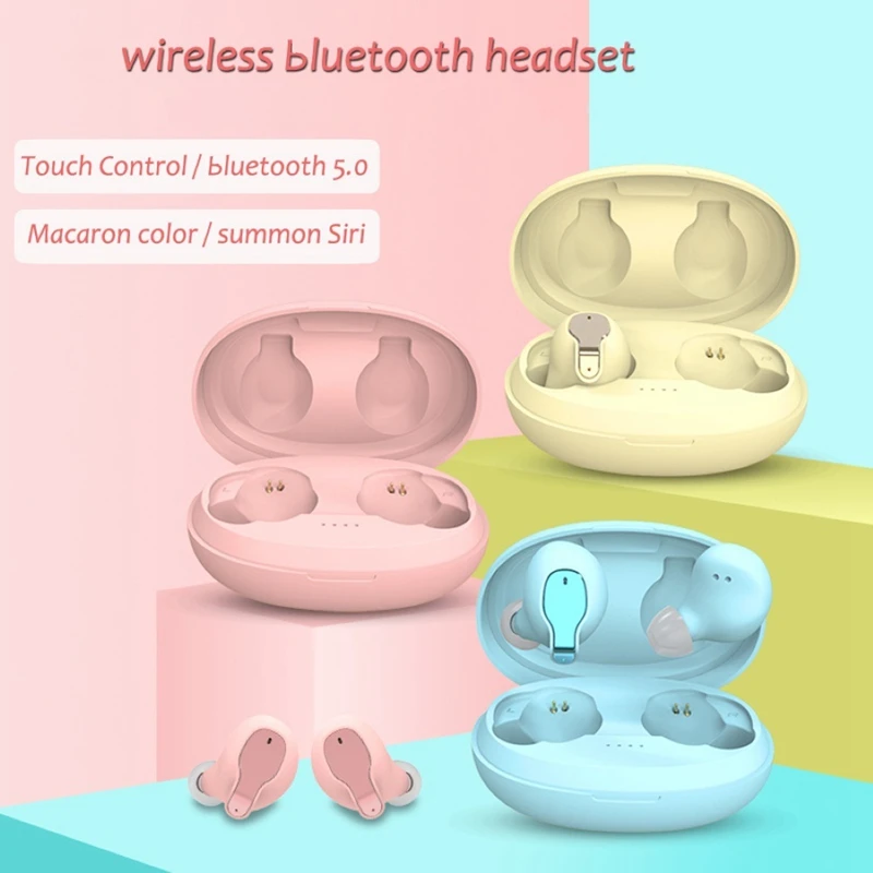 LEORY XY-5 TWS bluetooth 5,0 наушники Макарон красочный сенсорный Управление мини CVC6.0 Шум Cancenlling Беспроводной гарнитура с HD микрофон