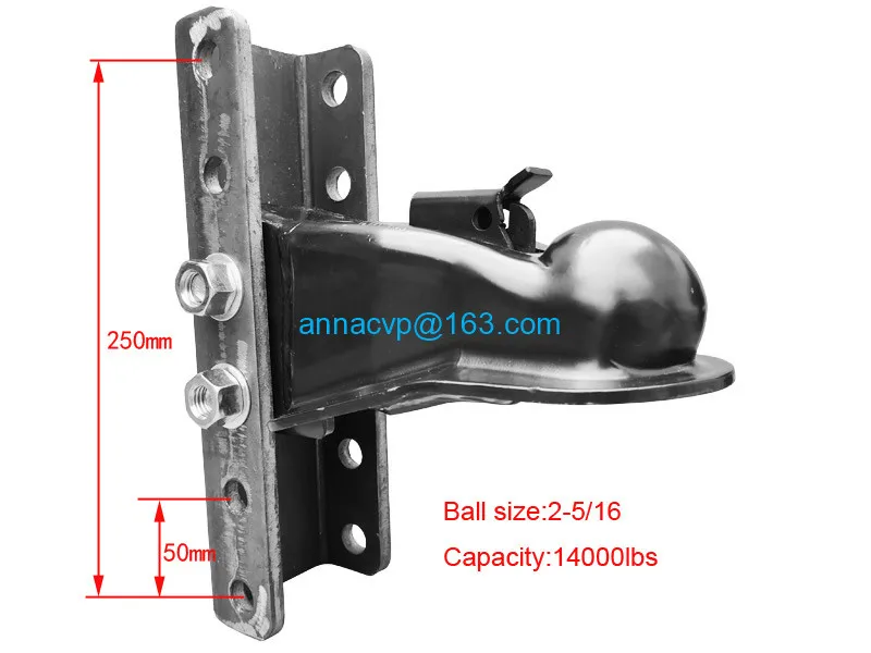 NEW 14k Adjustable Trailer Coupler w Channel  Bolts  (2)