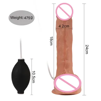 Big Strapon Ejaculating Dildo Realistic Penis Spraying Dick Suction Cup Dildos for Women sextoy consolador para mujer adult toy 2