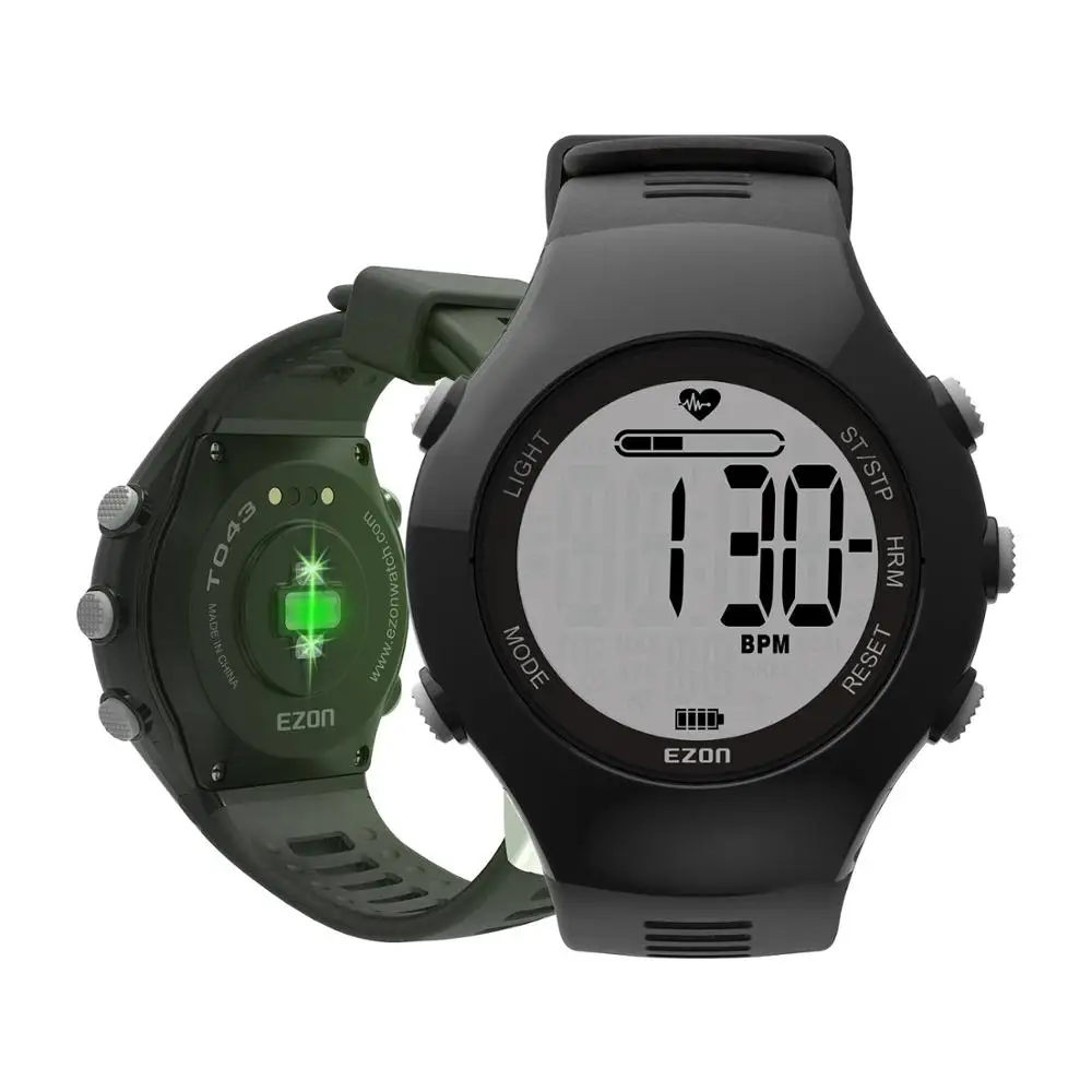 

2019 New Men Sports Digital Watch Optical Sensor Heart Rate Monitor Pedometer Calorie Counter Powerd PHILIPS Wearable Sensing