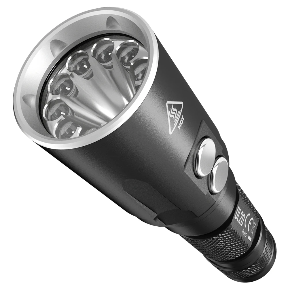 NITECORE DL20 погружной фонарь для дайвинга CREE XP-L HI V3 max 1000 lume throw 223 м погружной светильник подводный 100 м водонепроницаемый Fla