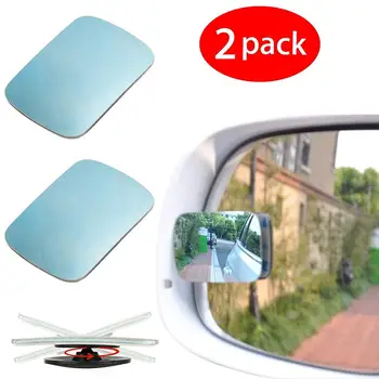 

2-Pack Adjustable Blind Spot Mirror, 360 Degree Wide Angle Rear View Car Side Mirror for All Universal Vehicles, with Adhesive