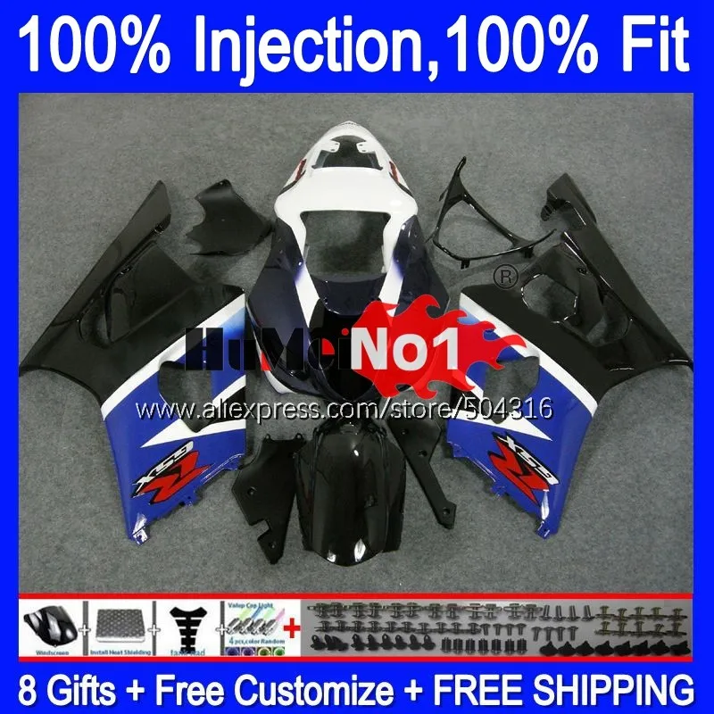 OEM для SUZUKI GSXR-1000 1000CC GSXR1000 K2 черный синий 20MC.AA GSX-R1000 GSX R1000 03 04 K3 GSXR 1000 2003 2004 обтекатели