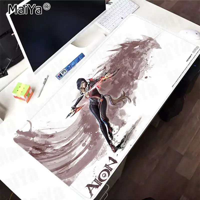 Lock Edge 30x80cm Maiya Лидер продаж Aion геймер прочный резиновый коврик для мыши коврик большой коврик для мыши клавиатуры коврик - Цвет: Lock Edge 30x80cm