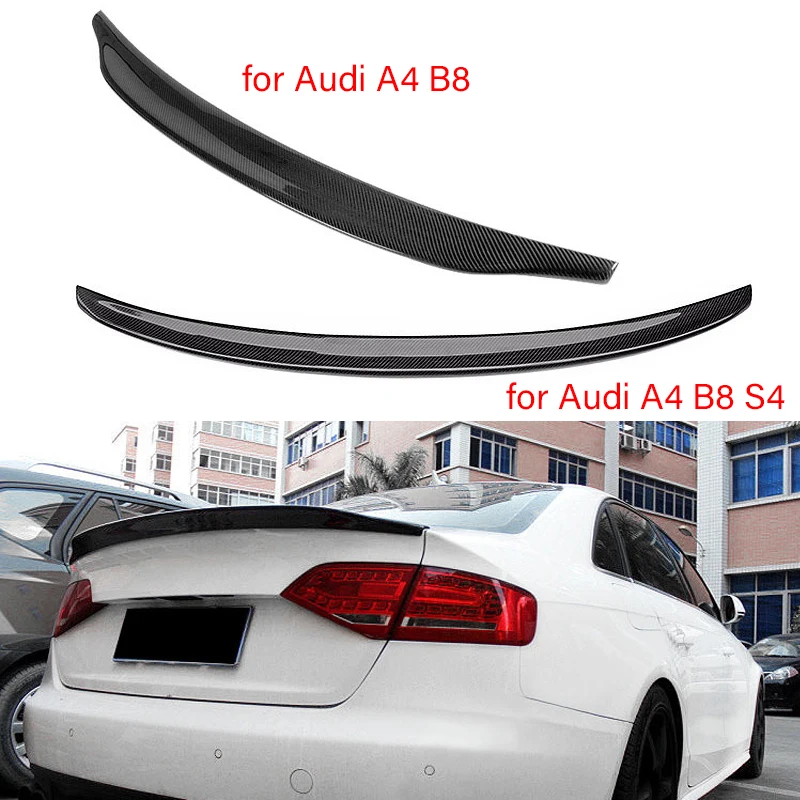 Автомобильный спойлер для Audi A4 B8 S4 2009 2012 автомобильный из натурального