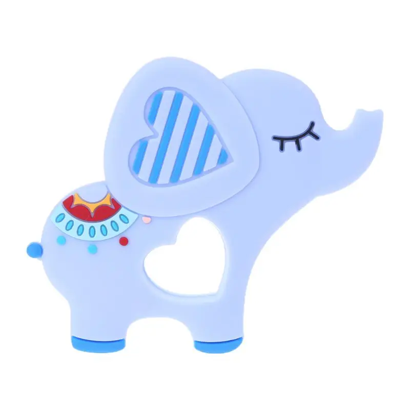 28-Blue Силиконовая Милая пчелка, детский прорезыватель, игрушки, прорезыватель, воротник, соска, зажимы, жевательные принадлежности, DXAD - Цвет: 28-Blue