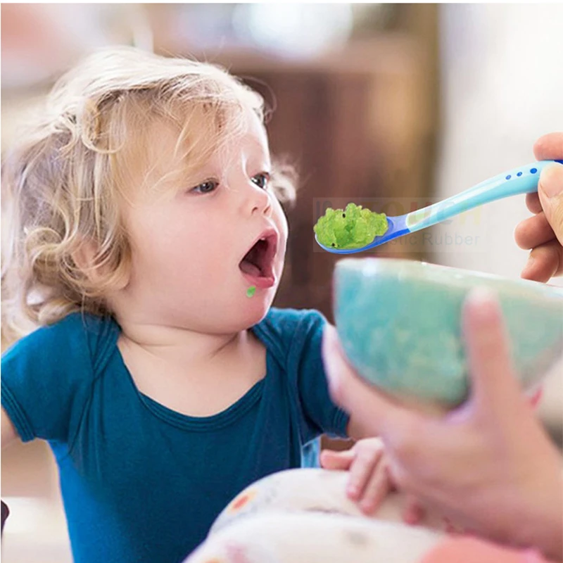 Hot Sale 3pcs/set Small Toddlers Utensils Plastic Baby Spoons Infant  Feeding Tool Heat Sensitive Kids Tableware - AliExpress