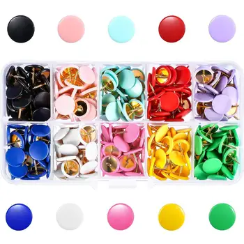

Map Thumb Tacks Office Push Pins Round Plastic Head Drawing Pins For Cork Board Notice Board, 300 Pcs