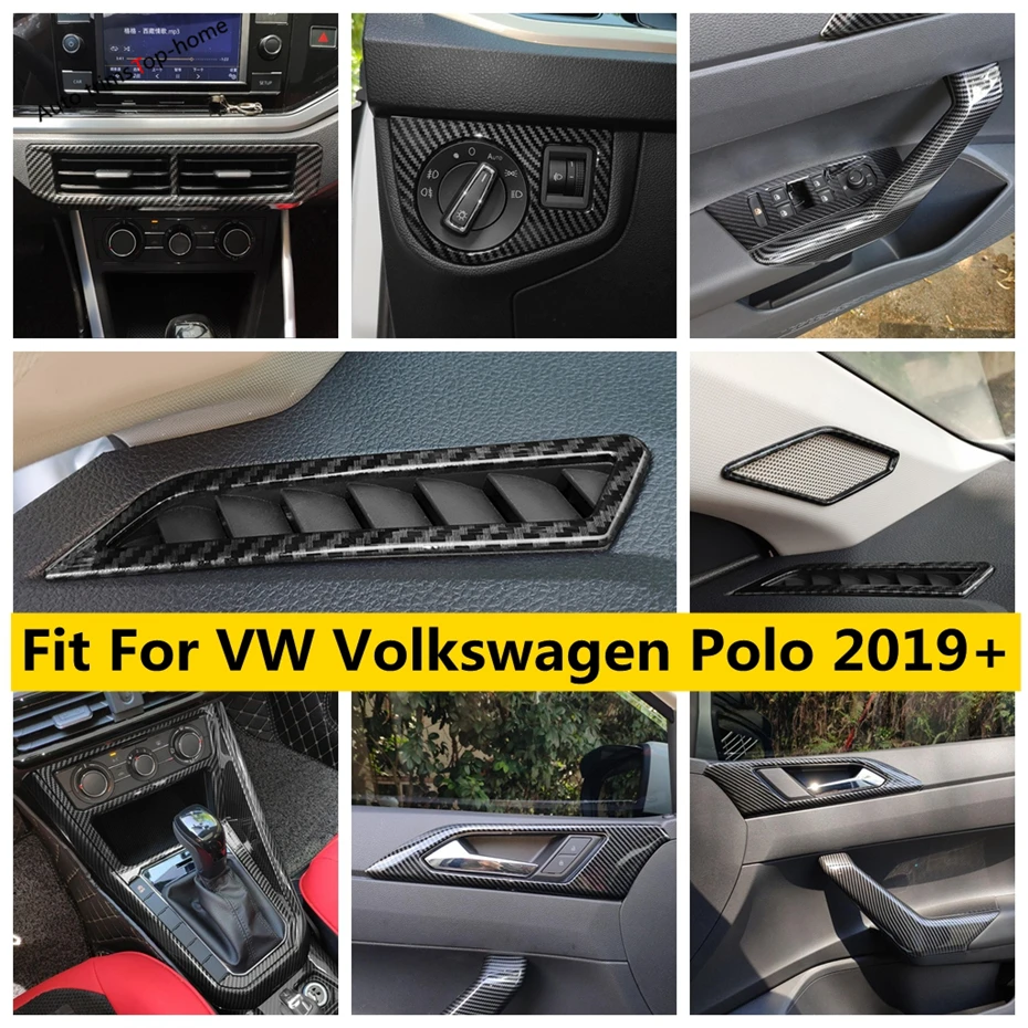 Аксессуары из углеродного волокна для VW Volkswagen Polo 2019-2022 дверная ручка чаша