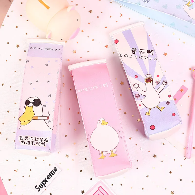 AngelHere Store 1 шт. кавайный чехол для карандаша кожаная сумка для карандаша корейский студенческий чехол для карандашей для хранения канцелярские принадлежности для офиса и школы