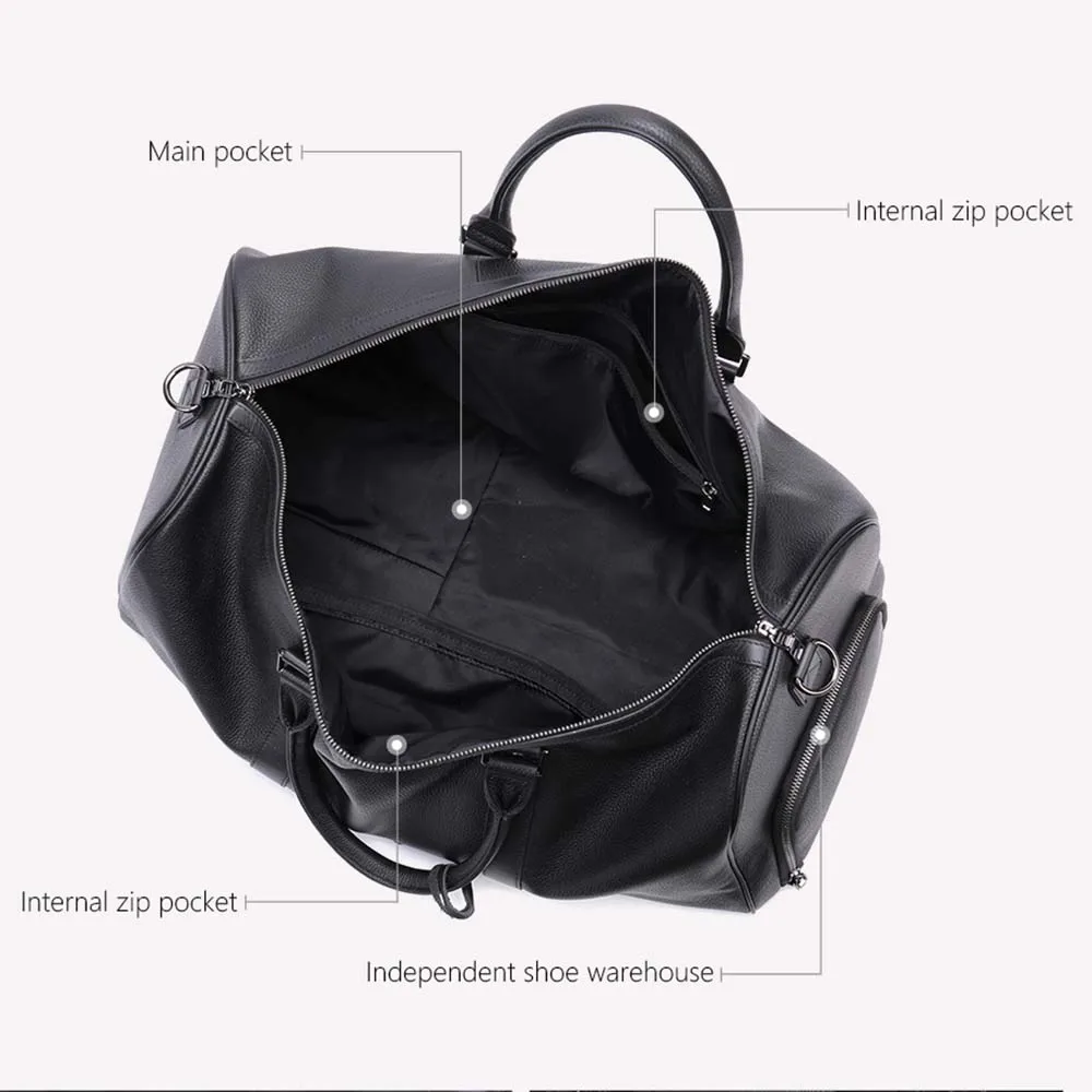 WESTAL100% Genuine Leather Men Women Travel Bag Real Leather Carry-on Hand Luggage Bags Travel Shoulder Bag Big Totes Bags Male travel bag