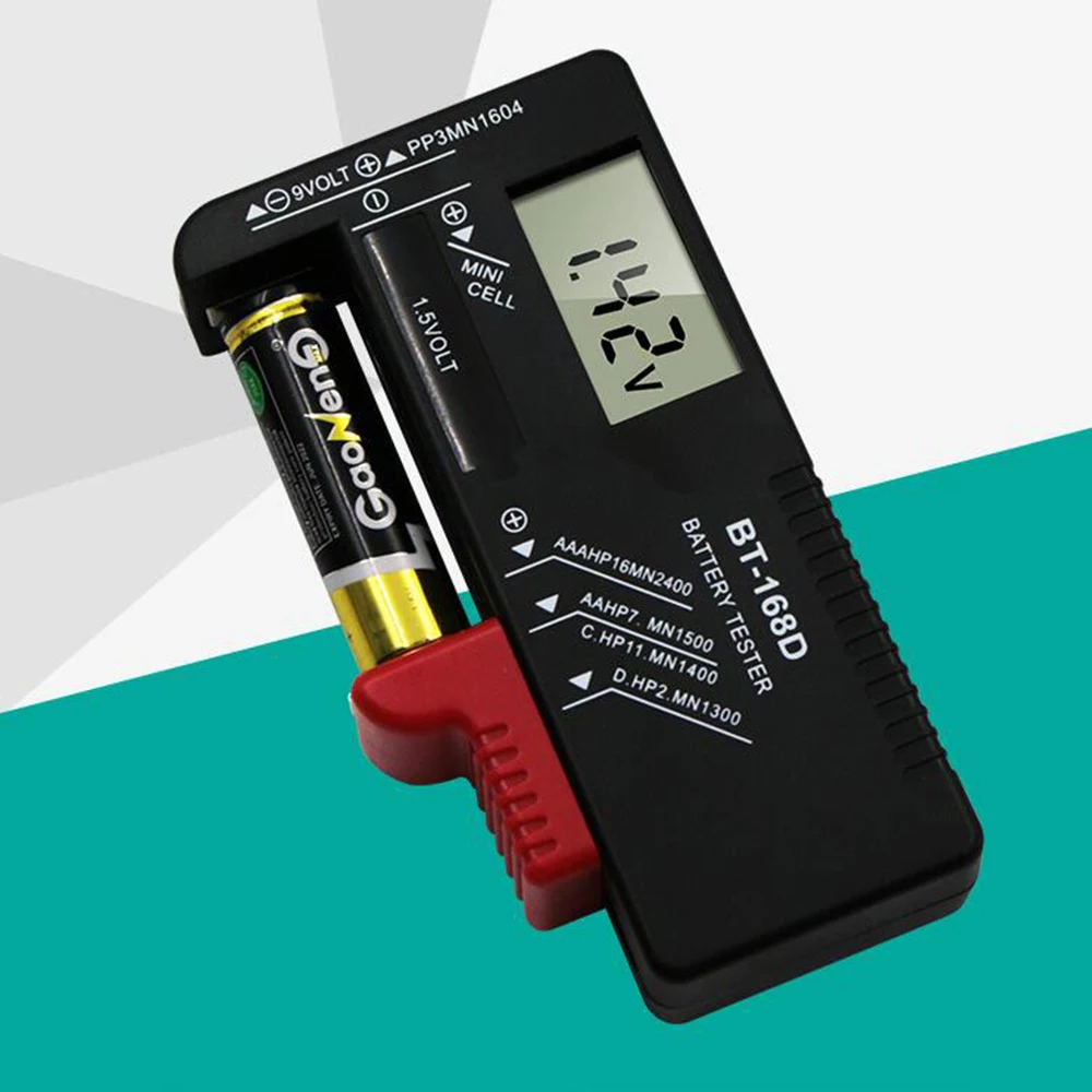 Indicator Battery Cell Tester AA AAA C/D 9V Volt Button Checker Battery Capacity Tester