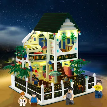 

1500PCS XingBao Romantic Girl Villa Building Blocks with LED Light USB Sockets girls Doll House bricks Toys for Children gifts