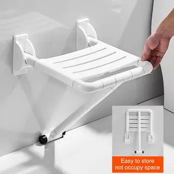 

Shower Folding Stool Bathroom Safety Wall-mounted Seat Benches Bathroom Folding Stool Wall Shower Stool