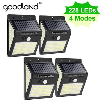Goodland 228 144 LED Solar Light Outdoor Solar Lamp With Motion Sensor Solar Powered Sunlight Spotlights For Garden Decoration 1