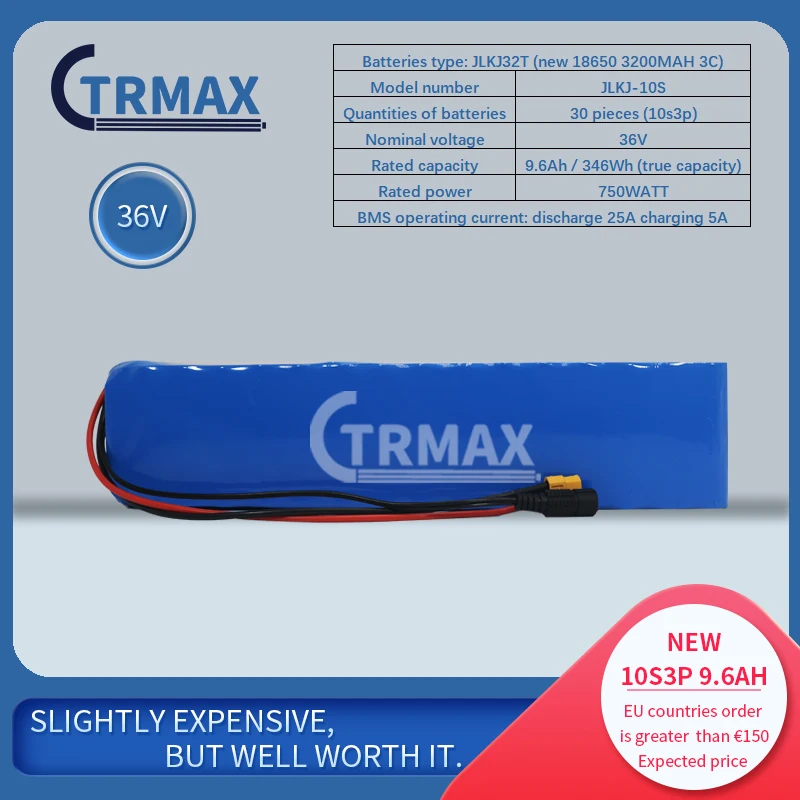 TRMAX Configuration 25V BMS 9.6Ah 18650 brand new lithium battery pack for36V Scooterselectric bicycles ，Motorcycles etc. | Электроника