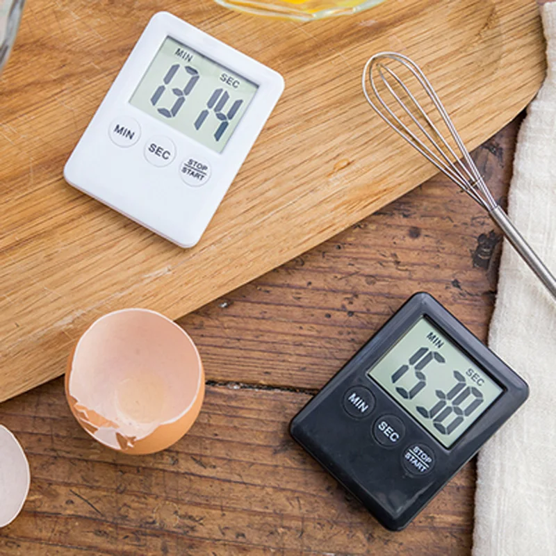 8 Colors Super Thin LCD Digital Screen Kitchen Timer Square Cooking Count Up Countdown Alarm Magnet Clock Tools | Дом и сад