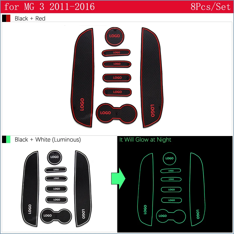 Противоскользящий резиновый слот для ворот, коврик для чашки MG 3 2011~ MG3 2012 2013, аксессуары, наклейки для автомобиля, коврик для двери