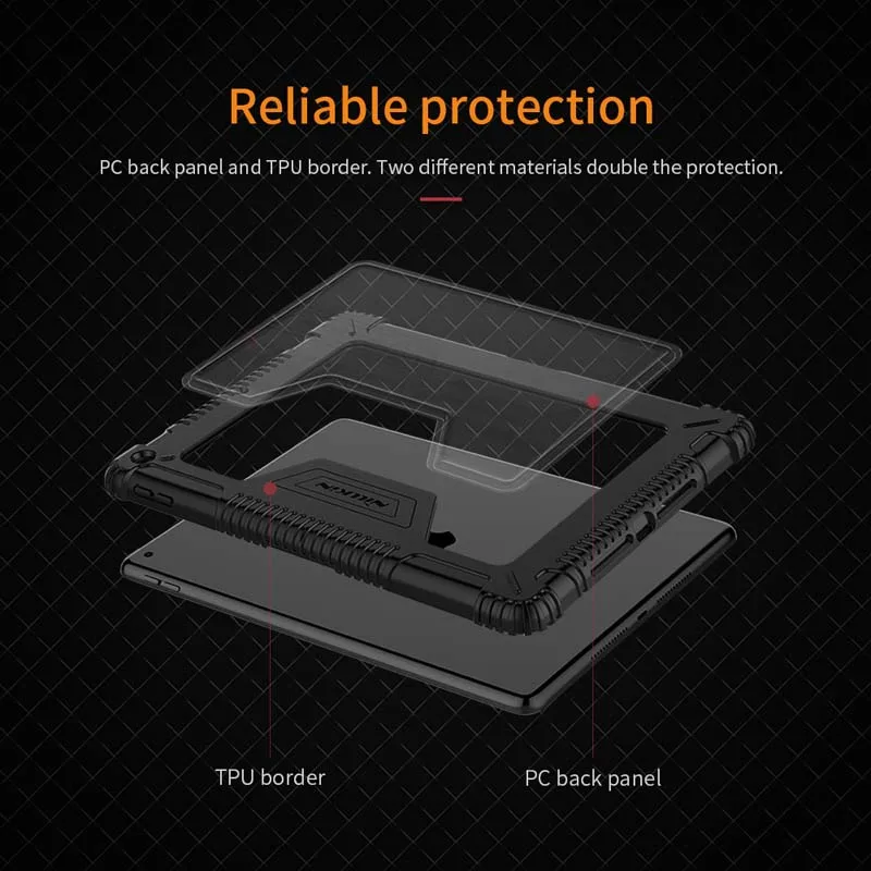 Для Apple iPad 10," из искусственной кожи флип-чехол Nillkin бампер противоударный смарт-чехол с бесплатным подарком стекло