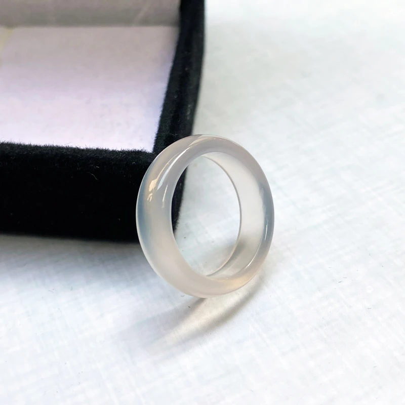 Finger Rings 1Pcs for Women Natural Stone Jades Agates Rings Charm Real Stone Jewelry Gift for Girlfriend Diameter 18mm finger rings womens ring jewelry rings ring jewelry